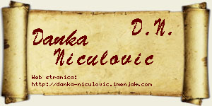 Danka Niculović vizit kartica